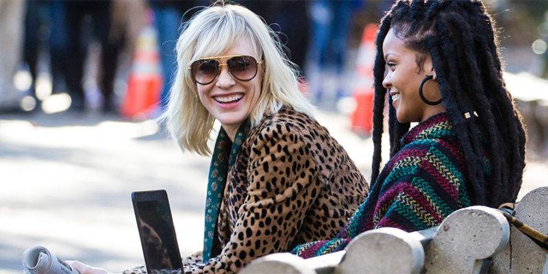 Cate Blanchett and Rihanna on set. Photo credit: Getty