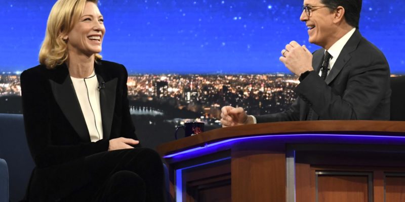 Video – Cate Blanchett at The Late Show with Stephen Colbert