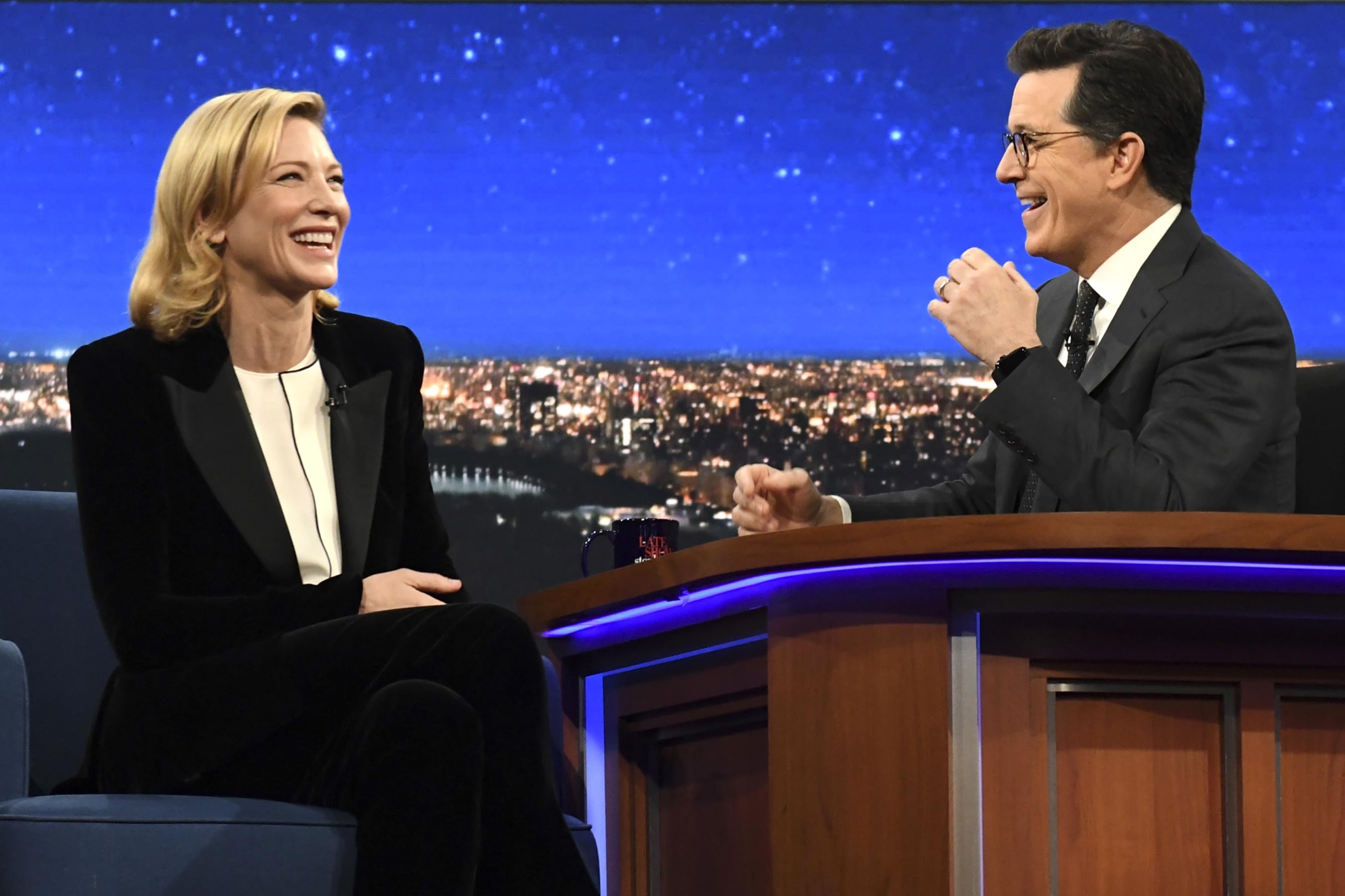 Video – Cate Blanchett at The Late Show with Stephen Colbert