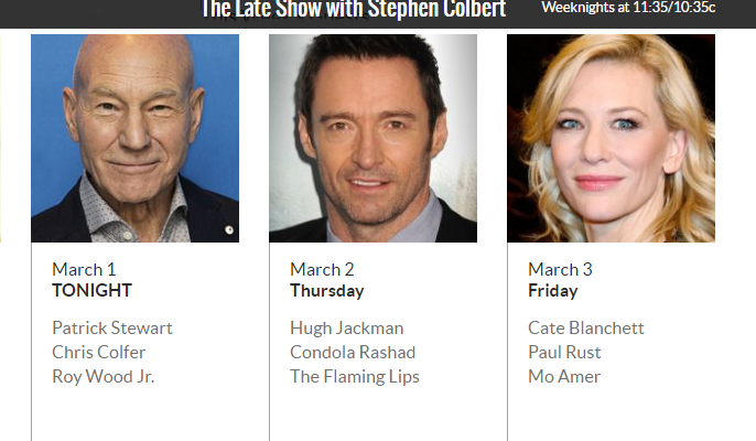 Cate Blanchett to appear on The Late Show with Stephen Colbert – March 3