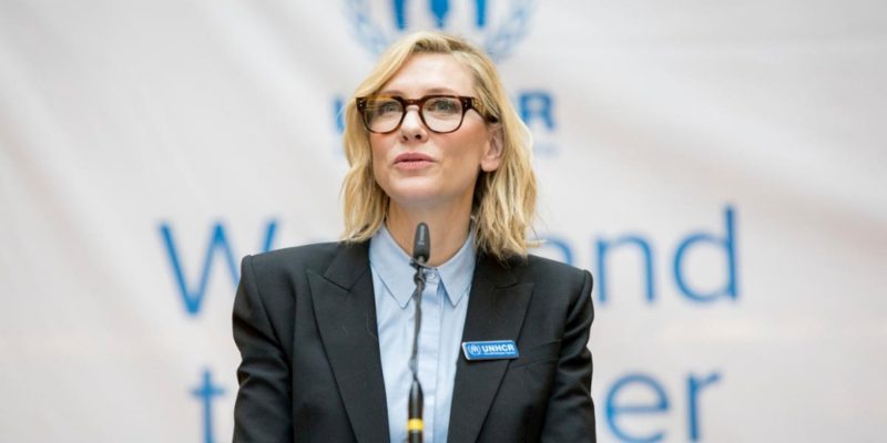 Goodwill ambassador Cate Blanchett visits UNHCR’s headquarters in Geneva