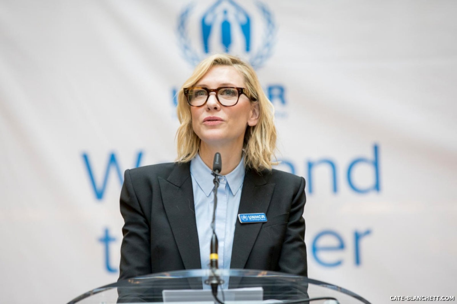 Goodwill ambassador Cate Blanchett visits UNHCR’s headquarters in Geneva