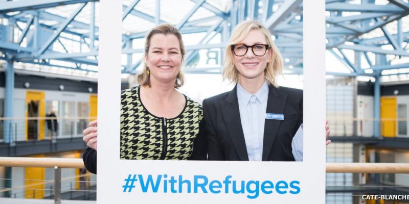 Cate Blanchett meets UNHCR’s top woman Kelly Clements for International Women’s Day