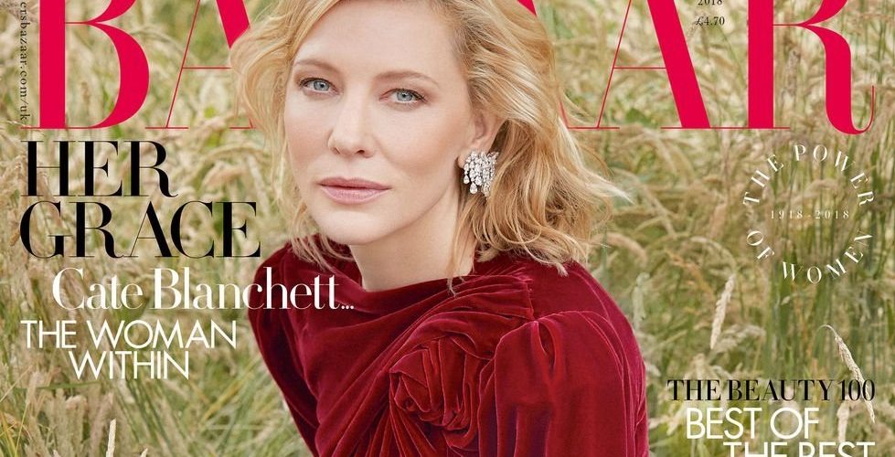 Cate Blanchett covers Harper’s Bazaar UK October issue
