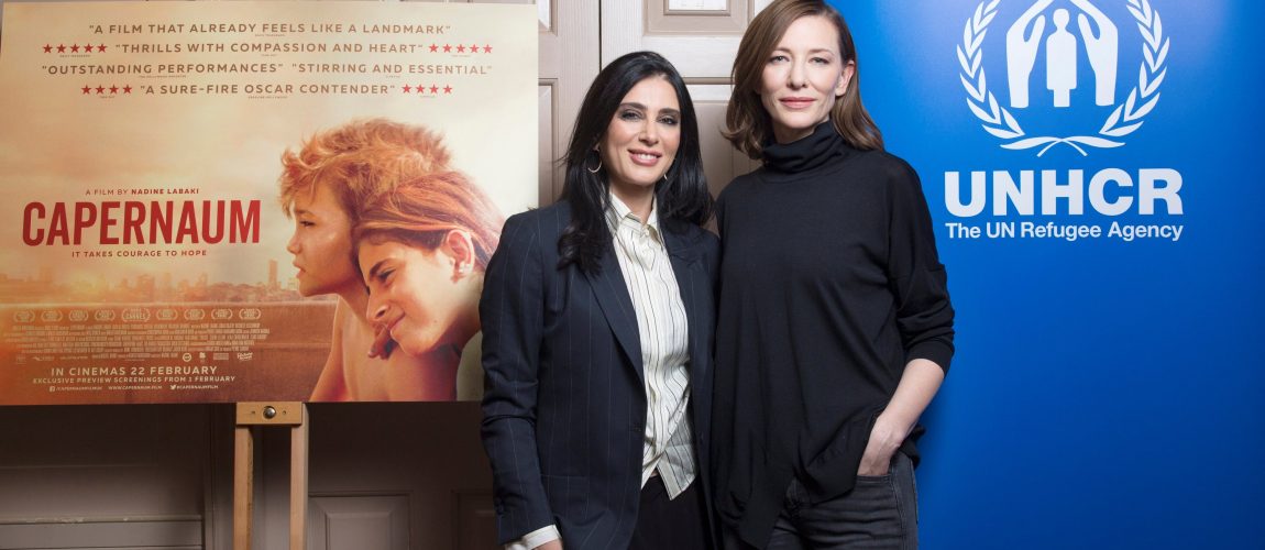 UNHCR Goodwill Ambassador Cate Blanchett at a Capernaum screening in London.