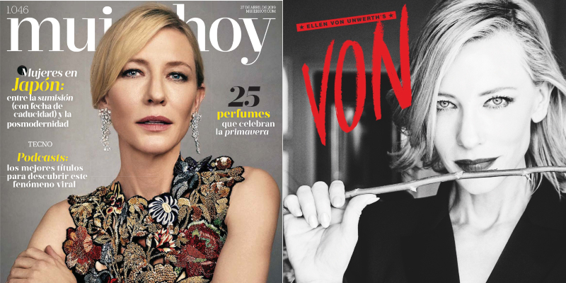 Cate Blanchett covers Mujer Hoy Spain + Ellen von Unwerth’s VON magazine
