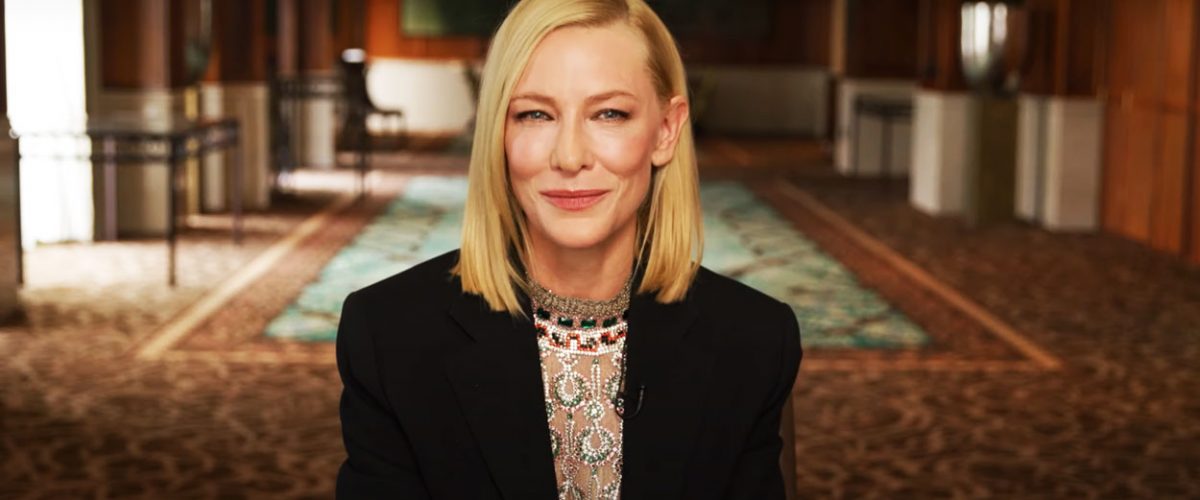 Cate Blanchett presents Book of the Year Award at 2021 ABIA; & on set photo of Borderlands