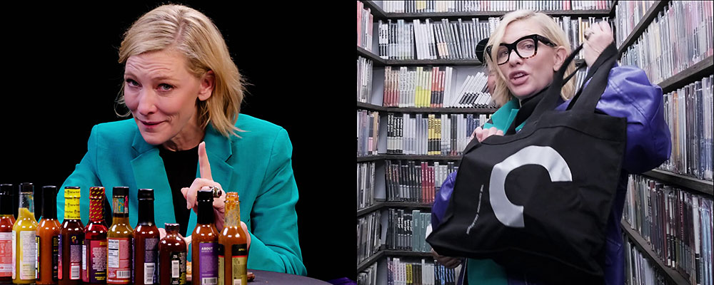 Cate Blanchett on Hot Ones & at the Criterion Closet; Documentary Now! Season 53